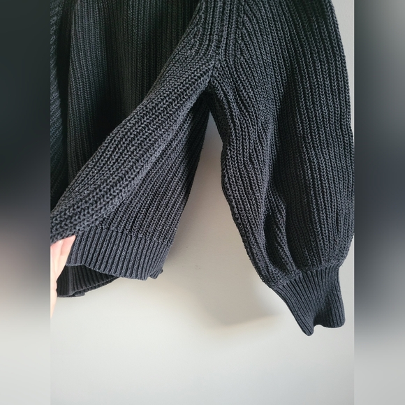 GAP Femme Shaker Barrel Sleeve Knit Cowlneck Sweater Womens Medium Petite - Picture 10 of 10